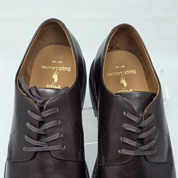 Polo Ralph Lauren Calf Leather Asher Captoe Brown Dress Shoe Men\'s Size 11 New main image 4